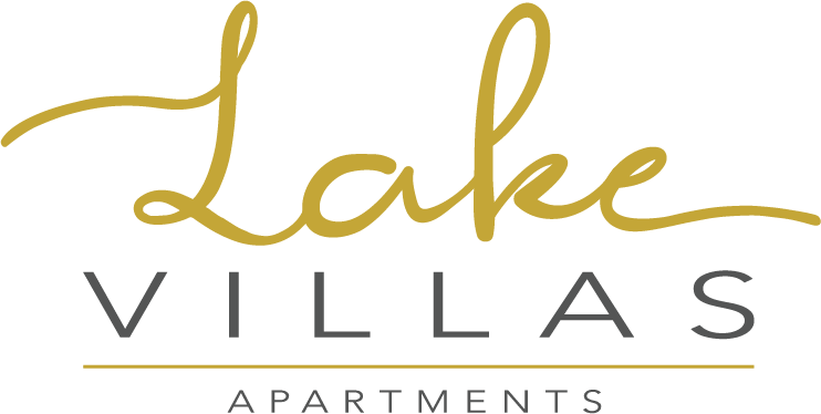 the logo for lake villas apartments